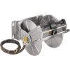 imageGiraffe 100FT Reusable Connector Garden Hose with Stainless Steel Garden Hose Reel Heavy Duty WallFloor Mounted Metal Water Hose Reel