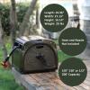 imageGiraffe 100ft 58 Graden Hose with Heavy Duty Metal Hose Reel Box and Splitter Bundle