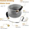 imageGiraffe Tools 15FT Drinking Heated Water Hose for RV with GFCI Withstand Down to 40 160 Watts58Inches Lead and BPA Free Heated Hose for Camping Agriculture Car Care Cleaning etc