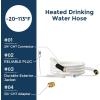 imageGiraffe Tools 15ft Heated Water Hose for RV 58Inches Heated Drinking Water Hose with Energy Saving Thermostat Withstand Temperatures Down to 20F Lead and BPA Free for Camper Truck White15FT