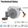 imageGiraffe Tools AW4012QS Retractable Garden Hose Reel 12quot x 130 ft Heavy Duty Wall Mounted Hose Reel 9 Pattern Nozzle Swivel Bracket Any Length Lock 130ft Light Grey