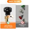 imageGiraffe Tools Adjustable 6in1 Quick Changeover Power Washer Nozzle 14quot Quick Connect 4000 PSI