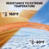 imageGiraffe Tools Air Hose 38 inch x 50 ft Air Compressor Hose 14 in MNPT Fittings Hybrid 300 PSI Kink Resistant Lightweight Leadin Air Hose AllWeather Flexibility Orange38 inches x 25 feet