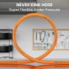 imageGiraffe Tools Air Hose 38 inch x 50 ft Air Compressor Hose 14 in MNPT Fittings Hybrid 300 PSI Kink Resistant Lightweight Leadin Air Hose AllWeather Flexibility Orange38 inches x 25 feet