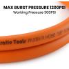 imageGiraffe Tools Air Hose 38 inch x 50 ft Air Compressor Hose 14 in MNPT Fittings Hybrid 300 PSI Kink Resistant Lightweight Leadin Air Hose AllWeather Flexibility Orange38 inches x 25 feet
