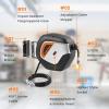 imageGiraffe Tools DE14 Retractable Extension Cord Reel 50 ft 143AWG Power Cord Storage Reel WallCeiling Mount Lighted Triple Tap Outlet 50ft Black Orange14AWG 50FT