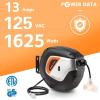 imageGiraffe Tools DE14 Retractable Extension Cord Reel 50 ft 143AWG Power Cord Storage Reel WallCeiling Mount Lighted Triple Tap Outlet 50ft Black Orange14AWG 50FT