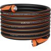 imageGiraffe Tools Garden Hose 100ft x 58quot Water Hose Heavy Duty Flexible Lightweight Hybrid Hose with Swivel Handle Male to Female Fittings Burst 600 PSI58 Inch Black
