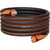 imageGiraffe Tools Garden Hose 100ft x 58quot Water Hose Heavy Duty Flexible Lightweight Hybrid Hose with Swivel Handle Male to Female Fittings Burst 600 PSI58 Inch Black