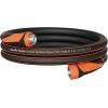 imageGiraffe Tools Garden Hose 100ft x 58quot Water Hose Heavy Duty Flexible Lightweight Hybrid Hose with Swivel Handle Male to Female Fittings Burst 600 PSI58 Inch Black