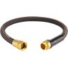 imageGiraffe Tools Garden Hose 100ft x 58quot Water Hose Heavy Duty Flexible Lightweight Hybrid Hose with Swivel Handle Male to Female Fittings Burst 600 PSI58 Inch Black