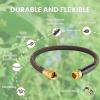 imageGiraffe Tools Garden Hose 100ft x 58quot Water Hose Heavy Duty Flexible Lightweight Hybrid Hose with Swivel Handle Male to Female Fittings Burst 600 PSI58 Inch Black