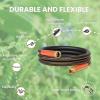 imageGiraffe Tools Garden Hose 100ft x 58quot Water Hose Heavy Duty Flexible Lightweight Hybrid Hose with Swivel Handle Male to Female Fittings Burst 600 PSI34 Inch Black