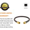 imageGiraffe Tools Garden Hose 100ft x 58quot Water Hose Heavy Duty Flexible Lightweight Hybrid Hose with Swivel Handle Male to Female Fittings Burst 600 PSI58 Inch Black