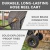 imageGiraffe Tools Garden Hose Reel Cart with Wheels Heavy Duty Water Hose Cart with Hose Guide Water Hose Reel with Wheels for Outside Garden ampamp Yard