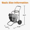 imageGiraffe Tools Garden Hose Reel Cart with Wheels Heavy Duty Water Hose Cart with Hose Guide Water Hose Reel with Wheels for Outside Garden ampamp Yard