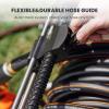 imageGiraffe Tools Garden Hose Reel Cart with Wheels Stainless Steel Heavy Duty Water Hose Reel Cart 200 ft of 12 Capacity Mobile for Outside