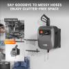 imageGiraffe Tools Grandfalls Pressure Washer G20 Pro 2500 PSI 22 GPM 180 Wall Mounted Power Washer AutoRetract with 65FT Hose Reel 5 Nozzles for FloorCarsFencesPatios Dark SilverDark Silver
