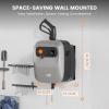 imageGiraffe Tools Grandfalls Pressure Washer G20B Pro 2500 PSI 22 GPM Wall Mounted Power Washer with 65FT Hose Reel Black Pressure Hoses 4 Nozzles for FloorCarsFencesPatios Dark SilverLight Silver