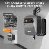 imageGiraffe Tools Grandfalls Pressure Washer G20B Pro 2500 PSI 22 GPM Wall Mounted Power Washer with 65FT Hose Reel Black Pressure Hoses 4 Nozzles for FloorCarsFencesPatios Dark SilverDark Silver