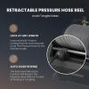 imageGiraffe Tools Grandfalls Pressure Washer Plus Max 2400PSI 20GPM and Retractable Garden Hose Reel12in x 130ft Super Heavy Duty 180 Deg Swivel Bracket
