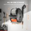 imageGiraffe Tools Grandfalls Pressure Washer Pro Electric Wall Mount Power Washer with 100FT Retractable Pressure Hoses 3700PSI 16GPM 4 Nozzles Foam Cannon for CarsPatios Dark SilverPro 100ft Pressure Hoses