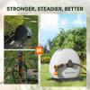 imageGiraffe Tools Ground Mounted Retractable Hose Reel 12 Inch x 130FT Heavy Duty Automatic Rewind Garden Hose Reel with Flexible Swivel Base for Lawn Concrete Floor130FT