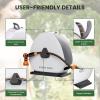 imageGiraffe Tools Ground Mounted Retractable Hose Reel 12 Inch x 130FT Heavy Duty Automatic Rewind Garden Hose Reel with Flexible Swivel Base for Lawn Concrete Floor130FT