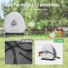 imageGiraffe Tools Ground Mounted Retractable Hose Reel 12 Inch x 82FT Heavy Duty Automatic Rewind Garden Hose Reel with Flexible Swivel Base for Lawn Concrete Floor12 82ft