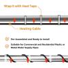 imageGiraffe Tools Heat Cable Heat Cables for Roofs and Gutters Easy Heat Water Pipe Heat Cable Pipe Freeze Protection Down to 40 Black 30FT with GFCI30FT with GFCI
