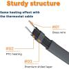 imageGiraffe Tools Heat Cable Heat Cables for Roofs and Gutters Easy Heat Water Pipe Heat Cable Pipe Freeze Protection Down to 40 Black 30FT with GFCI30FT with GFCI