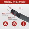 imageGiraffe Tools Heat Cable Heat Cables for Roofs and Gutters Easy Heat Water Pipe Heat Cable Pipe Freeze Protection Down to 40 Black 30FT with GFCI50FT with GFCI