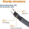 imageGiraffe Tools Heat Cable Heat Cables for Roofs and Gutters Easy Heat Water Pipe Heat Cable Pipe Freeze Protection Down to 40 Black 30FT with GFCI5FT with GFCI