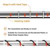 imageGiraffe Tools Heat Cable Heat Cables for Roofs and Gutters Easy Heat Water Pipe Heat Cable Pipe Freeze Protection Down to 40 Black 30FT with GFCI5FT with GFCI