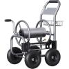 imageGiraffe Tools Hose Reel Cart Hose Cart with Wheels Heavy Duty Industrial Hose Reels for Outside 250Feet of 58quot Hose Capacity Hose Guide PreInstalledExtra large