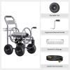imageGiraffe Tools Hose Reel Cart Hose Cart with Wheels Heavy Duty Industrial Hose Reels for Outside 250Feet of 58quot Hose Capacity Hose Guide PreInstalledExtra large