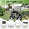 imageGiraffe Tools Hose Reel Cart Hose Cart with Wheels Heavy Duty Industrial Hose Reels for Outside 250Feet of 58quot Hose Capacity Hose Guide PreInstalledExtra large
