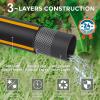 imageGiraffe Tools Hybrid Garden Hose 58 in x 100 ft Lightweight Durable Water Hose with Sleeves Nokink Leakproof Heavy Duty Gardening Hose with Male to Female Fittings