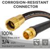 imageGiraffe Tools Hybrid Garden Hose 58 in x 100 ft Lightweight Durable Water Hose with Sleeves Nokink Leakproof Heavy Duty Gardening Hose with Male to Female Fittings