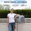 imageGiraffe Tools PRO Heavy Duty Retractable Garden Hose Reel  78ft 12 Inch Auto Rewind with AnyLength Lock Wall Mounted Metal Bracket Commercial Grade for Patio ampamp Lawn Dark Grey130FT Hose Reel LG