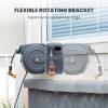 imageGiraffe Tools PRO Heavy Duty Retractable Garden Hose Reel  78ft 12 Inch Auto Rewind with AnyLength Lock Wall Mounted Metal Bracket Commercial Grade for Patio ampamp Lawn Dark Grey78FT Hose Reel