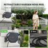 imageGiraffe Tools PRO Heavy Duty Retractable Garden Hose Reel  78ft 12 Inch Auto Rewind with AnyLength Lock Wall Mounted Metal Bracket Commercial Grade for Patio ampamp Lawn Dark Grey78FT Hose Reel