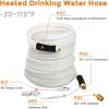imageGiraffe Tools Pipe Heat Cable 30ft Heat Cable Pipes and 50FT Heated Water Hose for RV Drinking