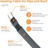 imageGiraffe Tools Pipe Heat Cable 30ft Heat Cable Pipes and 50FT Heated Water Hose for RV Drinking