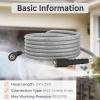 imageGiraffe Tools Pressure Washer Hose 100FT X 14quot 3200 PSI Pressure Washing Hose Kink Resistant Heavy Duty Power Washer Hose M22 to 38quot Quick Connect Couplers for Replacement 7 Accessories7 Quick Connectors
