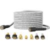 imageGiraffe Tools Pressure Washer Hose 100FT X 14quot 3200 PSI Pressure Washing Hose Kink Resistant Heavy Duty Power Washer Hose M22 to 38quot Quick Connect Couplers for Replacement 7 Accessories7 Quick Connectors