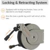 imageGiraffe Tools Pressure Washer Hose Reel 14quot x 65 ft Retractable Pressure Washer Reel Heavy Duty Steel Power Reel WallCeilingFloor Mounted 3200PSI 2  M2215mm Connectors