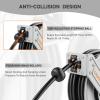imageGiraffe Tools Pressure Washer Hose Reel 60ft Power Washer Hose Reel Pressure Washer Retractable Hose Reel Heavy Duty Replaceable Hoses WallFloor Mounted 4000 PSI Dark SilverReplaceable hoses 65ft  3200psi