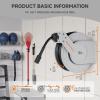imageGiraffe Tools Pressure Washer Hose Reel 60ft Power Washer Hose Reel Pressure Washer Retractable Hose Reel Heavy Duty Replaceable Hoses WallFloor Mounted 4000 PSI Dark SilverReplaceable hoses 65ft  3200psi