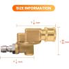 imageGiraffe Tools Pressure Washer Pivoting Coupler 7 Angles Gutter Cleaner Attachment 240 Degree Rotation 14 Quick Connect 4000 PSI